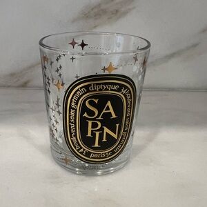Black & Gold Empty Diptyque Holiday Sapin Candle Jar